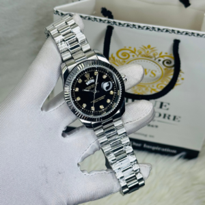 Luxury Men’s Watch BD – RLX Black Dial Full Silver Day & Date