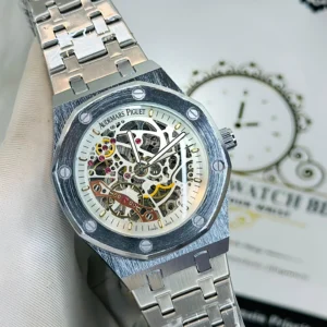 AP Automatic Chain Watch B Silver Dial White
