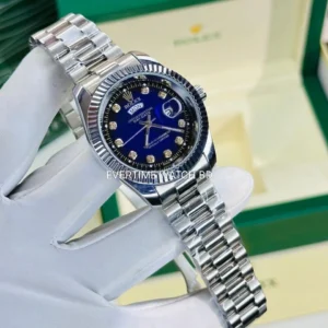 RLX Stone Blue-Dial Silver-Body Day & Date