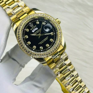 RLX Stone Black-Dial Golden-Body Day & Date